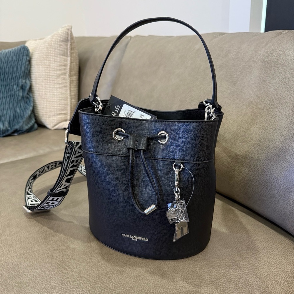 Karl Lagerfeld Paris Adele Medium Bucket Bag NWT